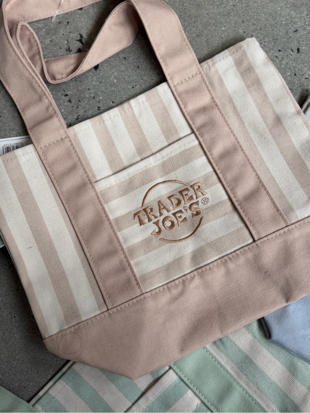 Trader Joe's pastel mini totes. Set of 4 - Picture 4 of 6